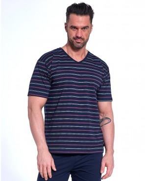 Piżama męska Cornette 330/49 bawełna krótki rękaw spodenki jednolite