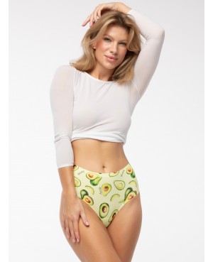 Figi damskie Julimex Avocado Brasil Maxi S–2XL – bezszwowe, mikrofibra, motyw owocowy