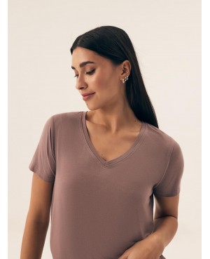 Piżama damska Henderson Ladies 42679 Noves kr/r – wiskoza, dekolt „V”, krótkie spodenki