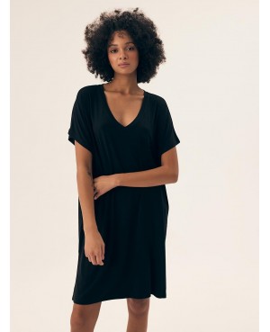 Koszula damska Henderson Ladies 43041 Noves kr/r – wiskoza, oversize, dekolt „V”, S–2XL