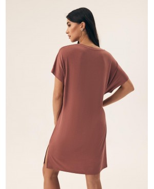 Koszula damska Henderson Ladies 43041 Noves kr/r – wiskoza, oversize, dekolt „V”, S–2XL