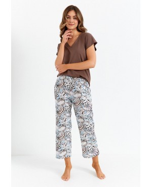 Piżama damska Cana 485 kr/r – bawełna, spodnie 7/8, kieszenie, M–XL