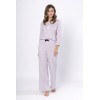 Piżama damska LEVEZA JANA 1611, 100% bawełna, liliowa, S-2XL