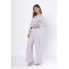 Piżama damska LEVEZA JANA 1611, 100% bawełna, liliowa, S-2XL