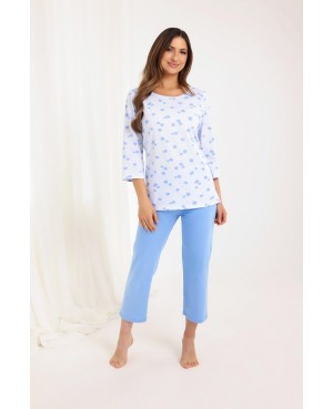 Piżama damska bawełniana Regina 720 – wzorzysta...