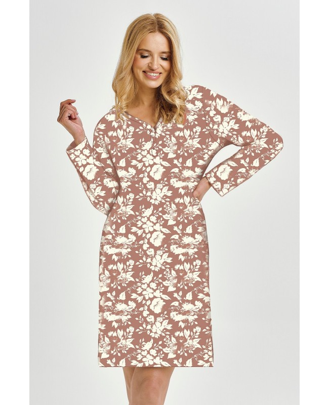 Koszula nocna Taro Grace 3480 – 100% bawełna, długi rękaw, zatrzaski, S–XL