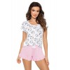 Bawełniana piżama Donna Sheep Short S-2XL – owieczki, falbanka, kokardka