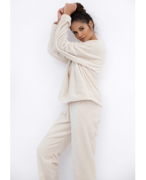 Ciepła piżama damska Sensis Bridget Homewear dł/r miękka dzianina soft wygodna