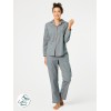 Piżama damska Key LNS 429 B25 dł/r flanelowa w pepitkę, rozpinana z kieszeniami S-XL