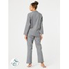 Piżama damska Key LNS 429 B25 dł/r flanelowa w pepitkę, rozpinana z kieszeniami S-XL