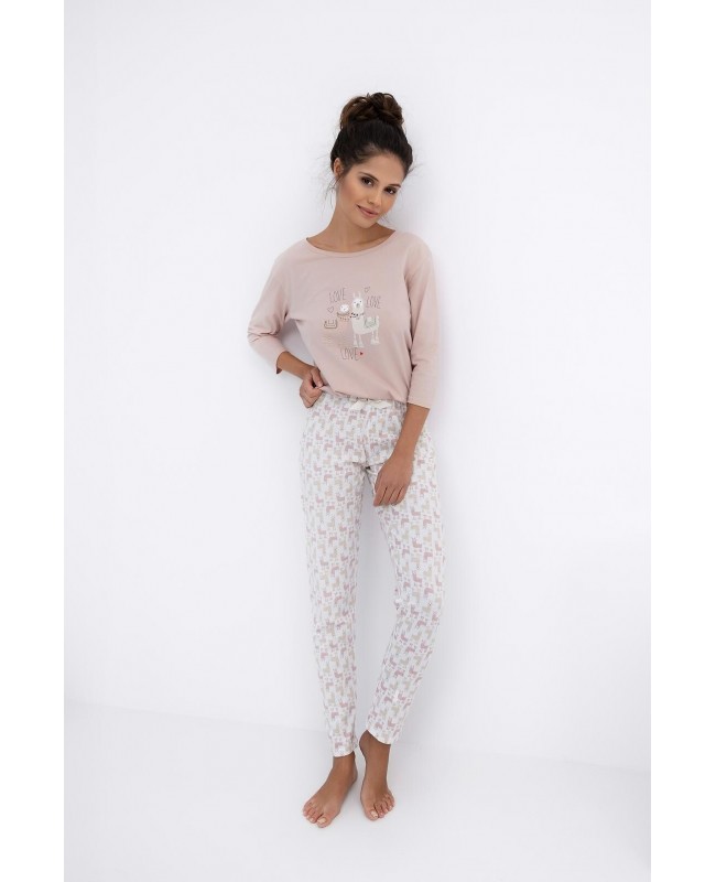 Bawełniana piżama damska Sensis Milani 3/4 dł/r, 100% bawełna