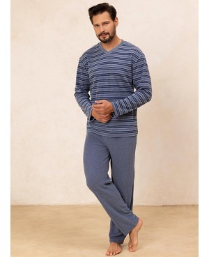 Ciepła piżama męska Regina 490 dł/r frotte...