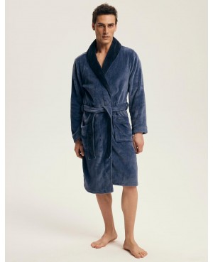 Klasyczny szlafrok męski Henderson 43375 Nantes...