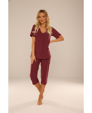 Piżama damska De Lafense Dahlia kr/r wiskoza...