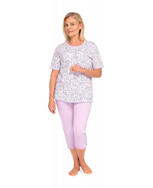 Damska piżama rozpinana Kasia 100% bawełna – polski producent – idealna do szpitala i sanatorium