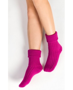 Skarpety damskie ciepłe do spania wełna akryl miękkie bez ucisku Steven 067