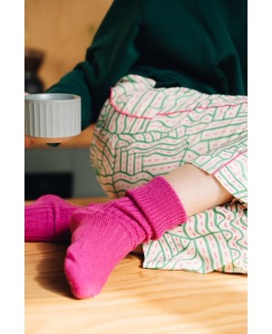 Skarpety damskie ciepłe do spania wełna akryl miękkie bez ucisku Steven 067