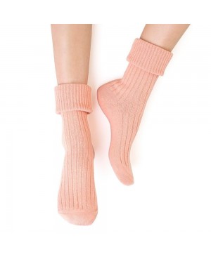 Skarpety damskie ciepłe do spania wełna akryl miękkie bez ucisku Steven 067