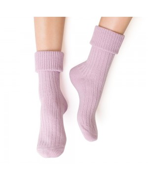 Skarpety damskie ciepłe do spania wełna akryl miękkie bez ucisku Steven 067