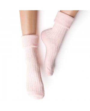 Skarpety damskie ciepłe do spania wełna akryl miękkie bez ucisku Steven 067
