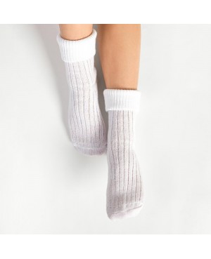 Skarpety damskie ciepłe do spania wełna akryl miękkie bez ucisku Steven 067