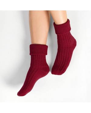 Skarpety damskie ciepłe do spania wełna akryl miękkie bez ucisku Steven 067