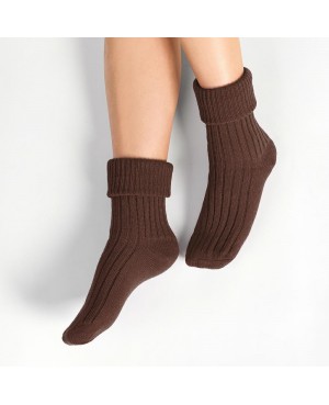 Skarpety damskie ciepłe do spania wełna akryl miękkie bez ucisku Steven 067