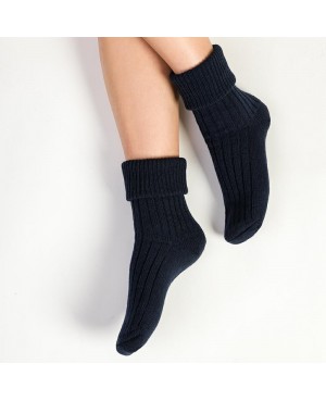 Skarpety damskie ciepłe do spania wełna akryl miękkie bez ucisku Steven 067