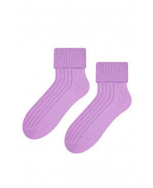 Skarpety damskie ciepłe do spania wełna akryl miękkie bez ucisku Steven 067