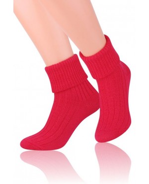 Skarpety damskie ciepłe do spania wełna akryl miękkie bez ucisku Steven 067
