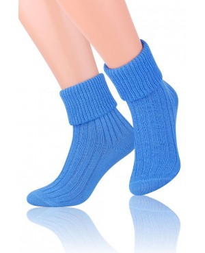 Skarpety damskie ciepłe do spania wełna akryl miękkie bez ucisku Steven 067