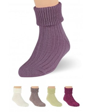 Skarpety damskie ciepłe do spania wełna akryl miękkie bez ucisku Steven 067