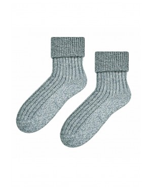 Skarpety damskie ciepłe do spania wełna akryl miękkie bez ucisku Steven 067