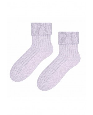 Skarpety damskie ciepłe do spania wełna akryl miękkie bez ucisku Steven 067