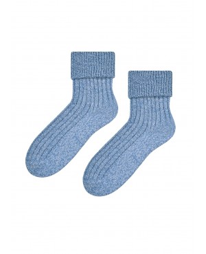 Skarpety damskie ciepłe do spania wełna akryl miękkie bez ucisku Steven 067