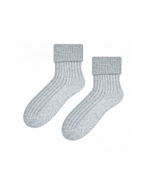 Skarpety damskie ciepłe do spania wełna akryl miękkie bez ucisku Steven 067