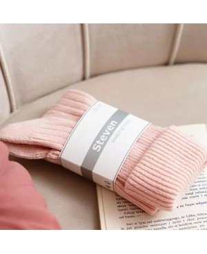 Skarpety damskie ciepłe do spania wełna akryl miękkie bez ucisku Steven 067