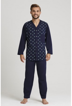 Piżama Gucio rozpinana męska dł/r M-2XL
