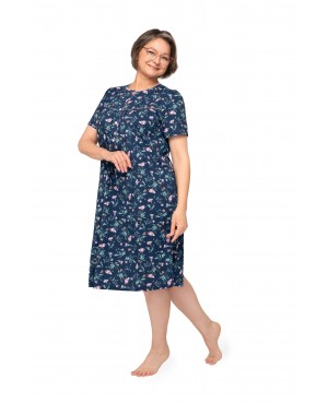 Koszula nocna damska dla Seniorki Babci z rozpinanym rewersem WYPRZEDAŻ