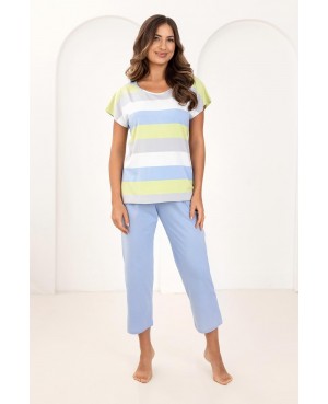 Piżama damska bawełniana krótki rękaw spodnie...