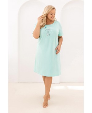 Koszula damska Regina 172 bawełniana z nadrukiem przed kolano 100% bawełna