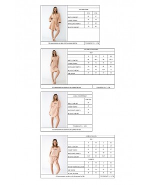 Szlafrok damski Sensis Goldie krótki rękaw 3/4 wiązany bambus bawełna