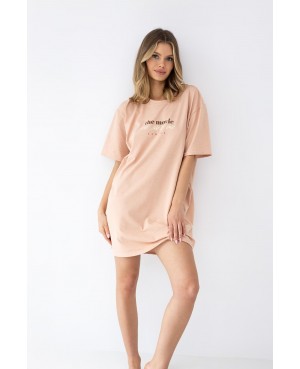 Koszula nocna damska Sensis Anika krótki rękaw bawełna elastan grafika