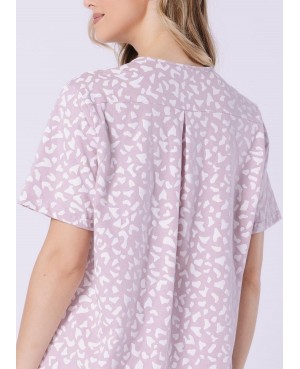 Piżama damska bawełniana rozpinana krótki rękaw krótkie spodenki Samanta 1709