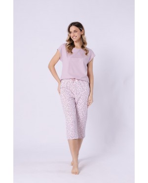 Piżama damska bawełniana krótki rękaw spodnie...