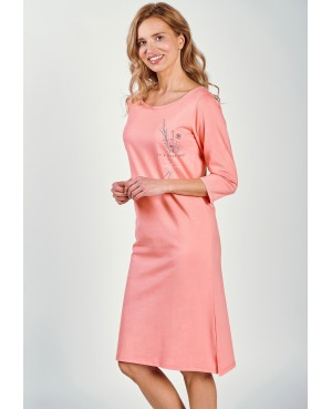 Koszula nocna damska bawełniana rękaw 3/4 do...