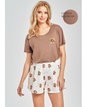 Piżama damska bawełniana krótki rękaw krótkie...