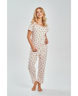 Piżama damska bawełniana krótki rękaw spodnie...