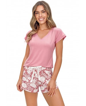 Piżama damska wiskozowa krótki rękaw szorty...