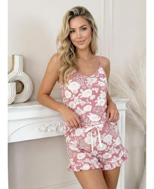 Piżama damska wiskozowa na ramiączkach szorty...